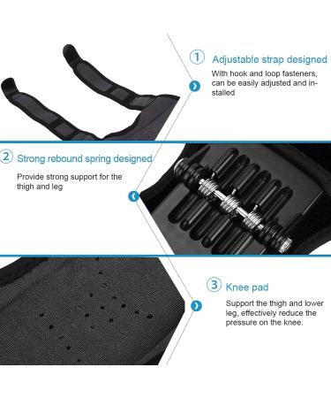Buy Sports Knee Pads - Elastic Joint Support for Hiking Climbing & Mountaineering - 2 Piece Set with Reinforcement Spring - Buy Online on GoSupps.com