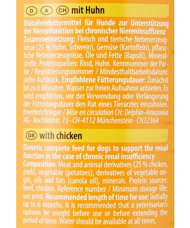 Animonda Integra Protect Diet Dog Food for Chronic Renal Insufficiency - Wet Chicken Feed 6 x 400g - Premium Nutrition for Dogs - Buy Online on GoSupps.com