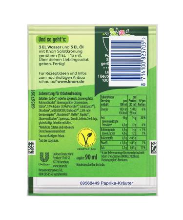 Knorr Salad Dressing Paprika Herbs - 15x5 Pack | Natural Ingredients for Delicious Salads - International Shipping Available - Buy Online on GoSupps.com