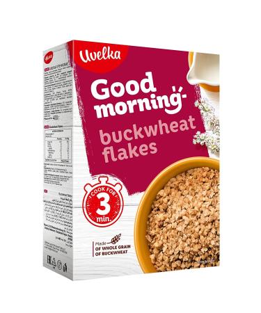 Uvelka Buckwheat Flakes Pure Grain 400g (14.1 oz) - Russian Kosher Pack of 2 - Buy Online on GoSupps.com