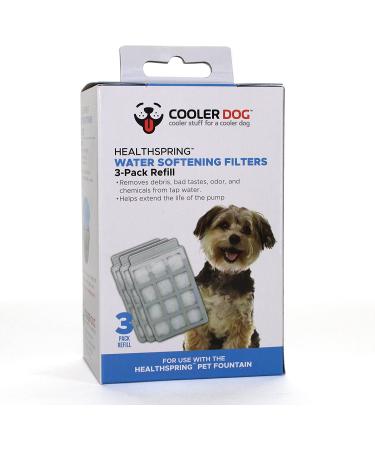 3-Pack CoolerDog Healthspring Pet Fountain Water Softener Filters - Buy Online on GoSupps.com