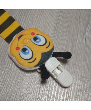 Pacifier Holder 2 Pack with Plush Animal Toys | Baby Boy and Girl Gift Set (Princess - Bee) - Buy Online on GoSupps.com