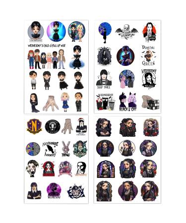 Wednesday Temporary Tattoos Stickers - 20 Sheet Tattoo Stickers for Kids Party Favors & Decorations - Buy Online on GoSupps.com