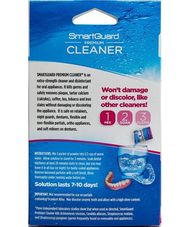 SmartGuard Premium Cleaner Crystals (110 Cleanings) - Removes Stain, Plaque & Odor for Dentures, Clear Braces, Mouth Guard & Retainers - Buy Online on GoSupps.com