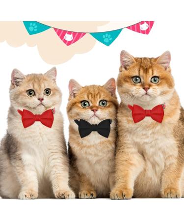 Buy Giantree Cat Collar Set - Adjustable Cat-Fly Neck Band with Bell for Small Pets | Perfect for Cats & Puppies (Red Black) - International Shipping Available - Buy Online on GoSupps.com
