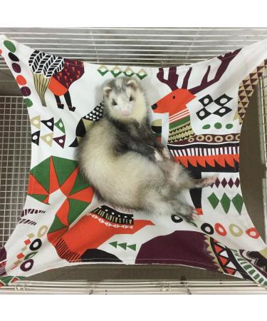 Ferret Cat Hammock Bed for Cage 100% Handmade Pet Canvas Hammocks for Small Animals, Kitten, Guinea Pig, Bunny, Rabbit, Rat Comfortable Hanging Bed, Soft Sleepy Mat Pad for Sleeping and Resting Grey