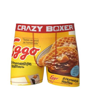 Crazy Boxers Mens Retro Eggo Boxer Briefs - M