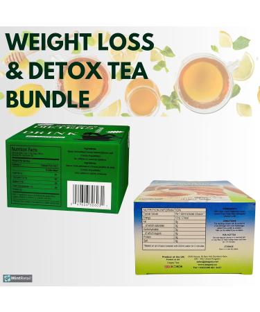 Detox Tea Bundle 48 Teabags with Dieters Drink Dieters Tea 30 teabags and Dalgety Effective Slimline Tea Herbal Infusion 18 Teabags Including Mint Retail Detox & Cleanse Guide - Buy Online on GoSupps.com