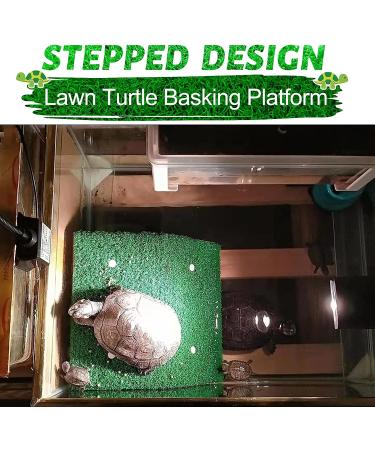 Keedolla Turtle Basking Platform: Large Green Grass Ramp for Aquarium - Ideal Tortoise Resting Terrace & Reptile Pier - Buy Online on GoSupps.com