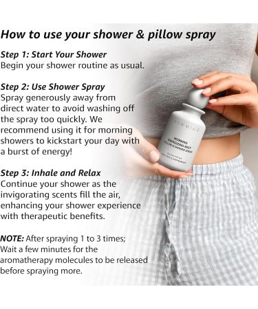 Energizing Shower & Pillow Spray Peppermint Eucalyptus Tea Tree Essential Oils Natural Fast Acting Aromatherapy Mist for Relaxation Calming Stress Clear Sinus Cooling Relief Luxury Self Care Gift - Buy Online on GoSupps.com