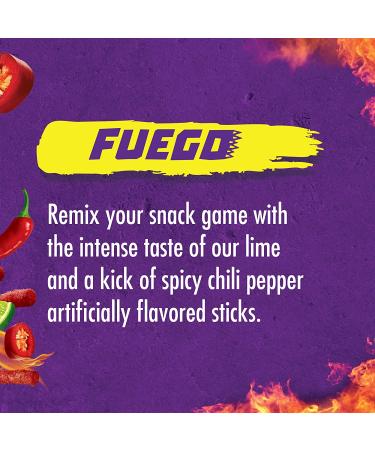 Takis Stix Fuego Corn Sticks 6 Individual Bags, 4oz Each - Hot Chili Pepper and Lime Flavored - 24oz Net Weight - Fuego 6 Count Pack - Buy Online on GoSupps.com