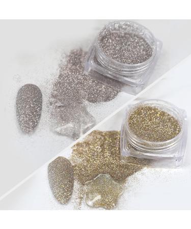 Super Shine Nail Glitter Powder - Diamond Glitter for Nails | 6 Boxes of Gold Sequin Nail Art Decoration - Buy Online on GoSupps.com