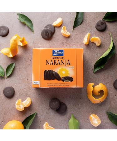 Tirma Dark Chocolate Coated Orange Cookies 200g | Dark Chocolate Cakes 70% Cocoa | Delicious Orange and Intense Chocolate Blend | Sweet & Vegetarian Snack | Ideal for Snacks | Canary Islands - Buy Online on GoSupps.com