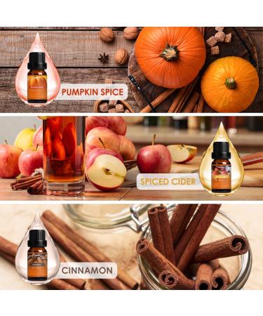 Autumn Fragrance Oil Set - ARVIDSSON Essential Oils for Diffuser & Candle Making | Pumpkin Spice Cinnamon Spiced Cider & More - Buy Online on GoSupps.com