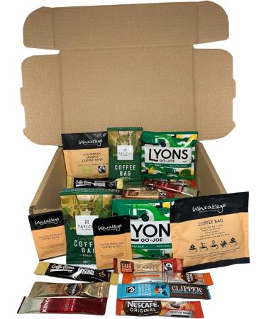 Premium Coffee Gift Set Bundle: 22 Sachets & Instant Coffee - Variety of Gourmet Flavors - Coffee Gifts Box - Buy Online on GoSupps.com