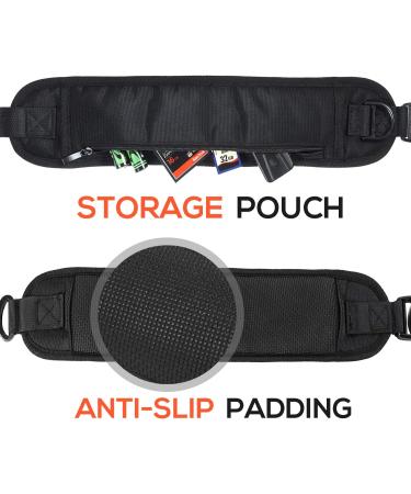 Waka Rapid Camera Neck Strap with Quick Release | Adjustable Shoulder Sling for Nikon, Canon, Sony, Olympus DSLR - Black - Buy Online on GoSupps.com