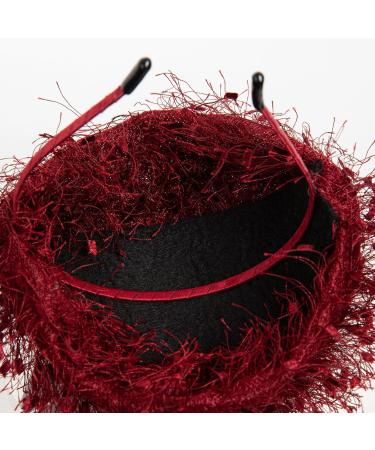 axy HRHU1 Fascinator Headband Hat with Bow Bridal Headpiece Beautiful Headband Women's Headband Hair Accessories (Red) - Buy Online on GoSupps.com