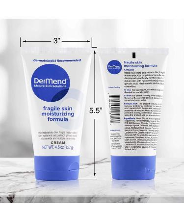 DerMend Fragile Skin Moisturizing Cream - Restoring & Rejuvenating Formula for Mature Skin - Anti-Wrinkle & Firming Daily Moisturizer - 4.5 Oz Tube - Buy Online on GoSupps.com