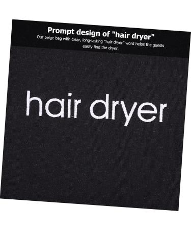 NOLITOY Makeup Bag Hair Dryer Storage Bag Embroidery Tools Small Toiletry Bag Hair Dryer Bags Hotel Guest Room Travel Bag 33.00X30.00X0.50CM Black - Buy Online on GoSupps.com