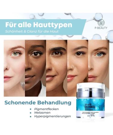 Retinol Anti-Aging Anti-Wrinkle Night/Day Cream with Hyaluronic Acid Collagen Aloe Vera and Green Tea Made in Germany - Buy Online on GoSupps.com