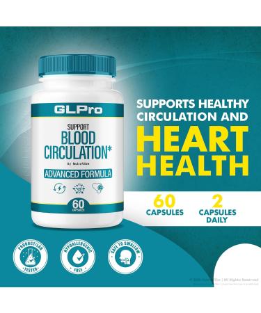 NutraVibe GLPro GLPro Formula for Blood & Circulation Support | GLPro Blood Balance Formula | Natural GLPro Pills for Energy Flow & Wellness 30 Day Supply (60 Capsules) - Buy Online on GoSupps.com