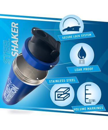 Applied Nutrition Stainless Steel Protein Shaker Bundle - 750ml Metal Shaker Bottle + 5 Samples - Buy Online on GoSupps.com