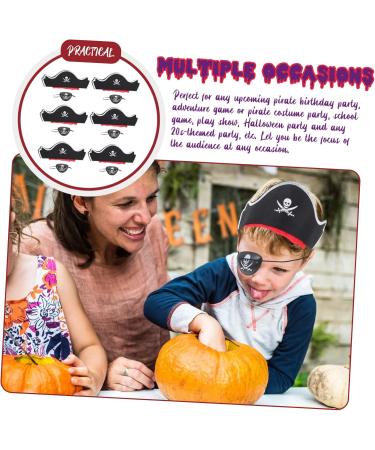 minkissy 12 Sets Pirate Hair Blindfold Pirate Costume Props Pirate Hat Theater Props Pirate Costume Accessories Pirate Skull Eye Patch Halloween Props Accessories Party Supplies Cloth - Buy Online on GoSupps.com