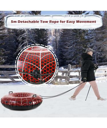 YKDIRECT 47 Inch Inflatable Snow Tube - Heavy Duty Winter Sled for Adults and Kids - Buy Online on GoSupps.com