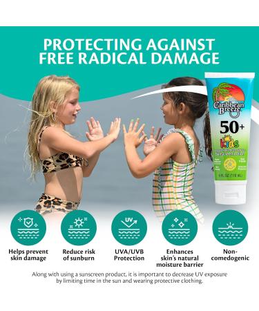 Reef Friendly Kids Sunscreen SPF 50 Mango Lime Scent Body Lotion Rich in Anti-Oxidants Water Resistant Up to 80 Minutes Broad Spectrum 4 oz 2 Pack 4 Fl Oz (Pack of 2) SPF 50 Kids - Buy Online on GoSupps.com