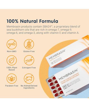 Membrasin 60 Day Supply - Vaginal Dryness Relief Vitality Pearls & Vulva Care Cream for Menopause Moisture - Buy Online on GoSupps.com