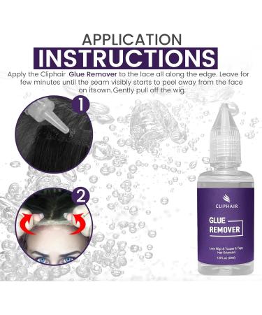 Cliphair Glue Remover 30ml-Wig Glue Lace Front Remover Toupee Tape Remover Wigs for Women & Men Remover- Tape Hair Extension Glue Remover - Gentle on Skin - Buy Online on GoSupps.com