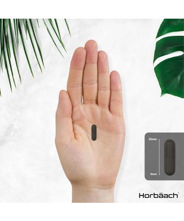 Horbaach Activated Charcoal Capsules 1000mg - 120 Vegan Tablets | Natural Coconut Digestion Supplement - Buy Online on GoSupps.com