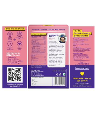 Yogabar Dessert Protein Bar - Healthy Chocolate Fudge Brownie Snack | 7g Protein & 5g Fiber | Guilt-Free Nutty Fudge Brownie (10 Bars) - International Shipping Available - Buy Online on GoSupps.com