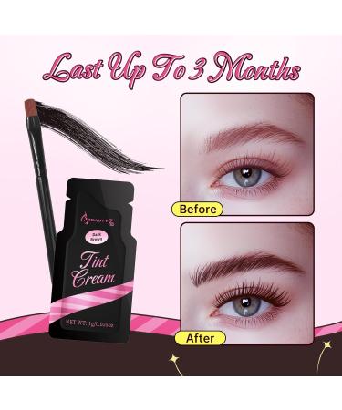 Beauty7 Eyebrow set for tinting eyebrows mild formula dark brown 5 x 1 g - Buy Online on GoSupps.com