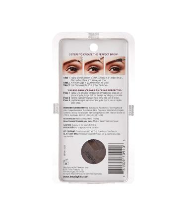 iEnvy by KISS Dark Brown Brow Pomade | Waterproof All-In-One Formula with Stencils & Mirror Cap | Long Lasting Brow Makeup - Buy Online on GoSupps.com