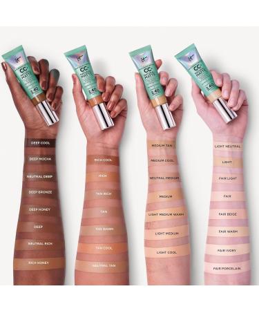 IT Cosmetics CC+ Cream Natural Matte - Poreless Full Coverage Foundation With SPF 40 16HR Shine Control Color-Corrector Skin-Balancing Serum Sweat-proof Noncomedogenic for Oily Skin - 1.08 fl oz 1.08 Fl Oz (Pack of 1)  - Buy Online on GoSupps.com