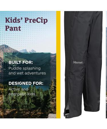 MARMOT Unisex-Child Precip Waterproof Rain/Hiking Pant Black XL - Buy Online on GoSupps.com