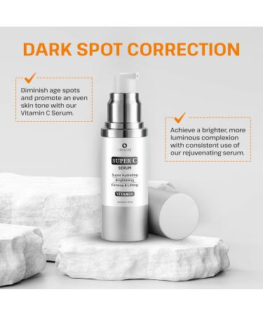 Super C Serum for Women Over 70 - Advanced Anti-Aging Vitamin C Face Serum for Mature Skin - 1.0 fl oz - Buy Online on GoSupps.com