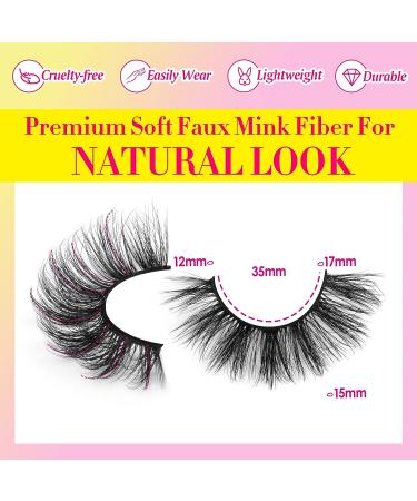 Yawamica 5D Volume 17mm Mink False Lashes - 10 Pairs for Natural Wispy Look - Buy Online on GoSupps.com