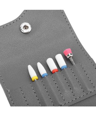 Nail Drill Bit Holder Portable 16 Holes PU Leather Waterproof Nail Drill Bit Storage Bag for Home Use - Buy Online on GoSupps.com