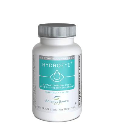 HydroEye Softgels - Dry Eye Relief - Features GLA, EPA, DHA and Other Key Nutrients - 120 Count - Buy Online on GoSupps.com