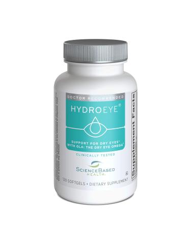 HydroEye Softgels - Dry Eye Relief - Features GLA, EPA, DHA and Other Key Nutrients - 120 Count