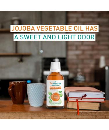 Pure Essentiel Organic Jojoba Oil - 100% Pure & Natural Cold-Pressed Vegan - Nourish Hair Skin & Nails - 50ml - Buy Online on GoSupps.com