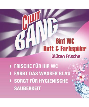 Cillit Bang 6in1 Toilet Cleaner - Blossoming Freshness Blue Water Fresh Flush Every Time - 4 Pack - Buy Online on GoSupps.com