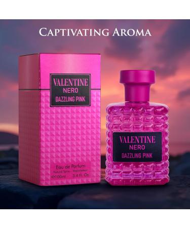 Valentine Nero Dazzling Pink for Women EDP - Amber Floral Fragrance - Top Notes of Sweet Green Mandarin & Orange Blossom - Base Scents of Madagascar Bourbon Vanilla - Elegant 100ml Bottle - Buy Online on GoSupps.com