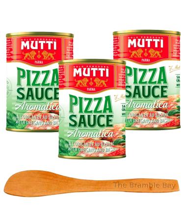 Mutti Pizza Sauce Aromatica 400g x3 Wooden Spreader