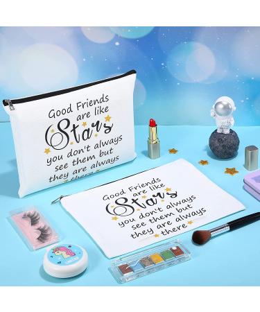 3-Piece Good Friend Gifts Cosmetic Bags for Women - Funny Long Distance Friendship, Birthday, Christmas & Moving Away Presents - Makeup Travel Cases for Best Friends, Soul Sisters (Stylish Design) - Buy Online on GoSupps.com