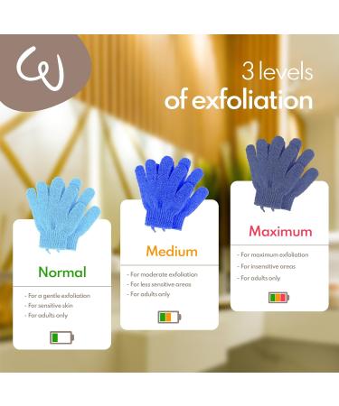WE COSMETIC Body Exfoliating Gloves & Loofah Mitt | Heavy Exfoliation Scrubbing Set - Buy Online on GoSupps.com