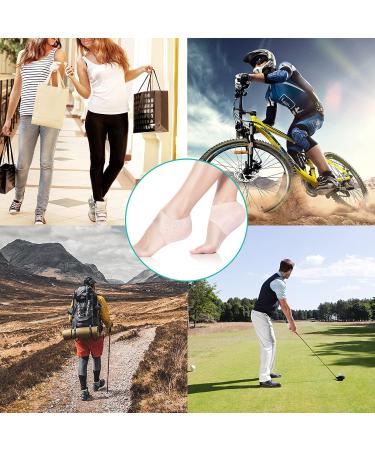 Dyroe Heel Cushion - 5 Pairs Gel Silicone Pads for Heel Pain Relief Plantar Fasciitis & Heel Spurs | Comfortable Heel Cups - Buy Online on GoSupps.com