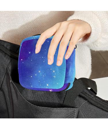 Blue Galaxy Starry Sky Menstrual Storage Bag - Period Kit Pouch for Women, Teens, Girls - Menstrual Cup & Tampon Organizer - Color 11 - Buy Online on GoSupps.com